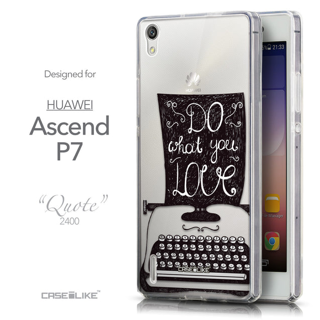 Front & Side View - CASEiLIKE Huawei Ascend P7 back cover Quote 2400