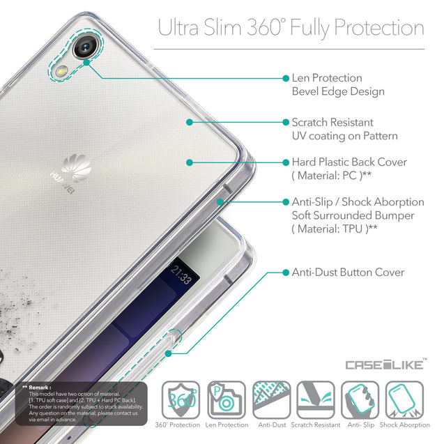 Details in English - CASEiLIKE Huawei Ascend P7 back cover Quote 2402