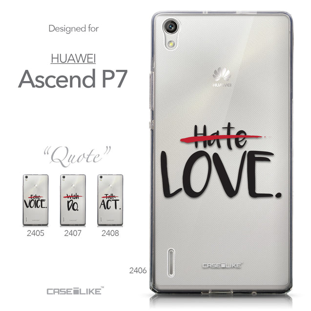 Collection - CASEiLIKE Huawei Ascend P7 back cover Quote 2406