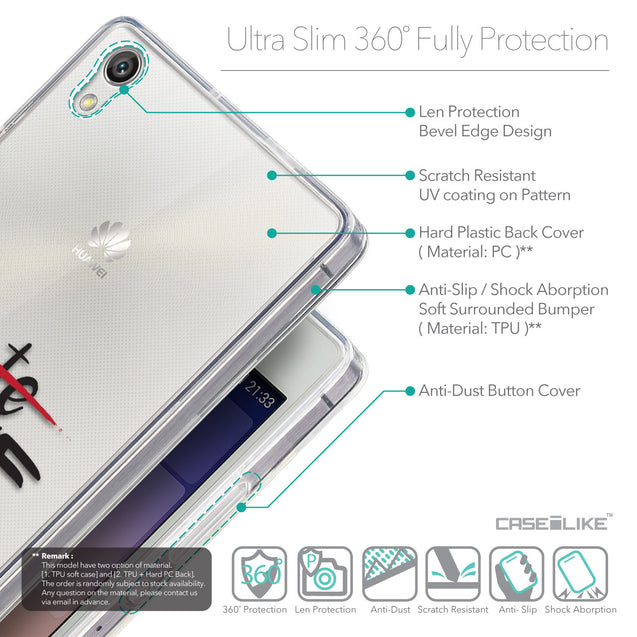 Details in English - CASEiLIKE Huawei Ascend P7 back cover Quote 2406