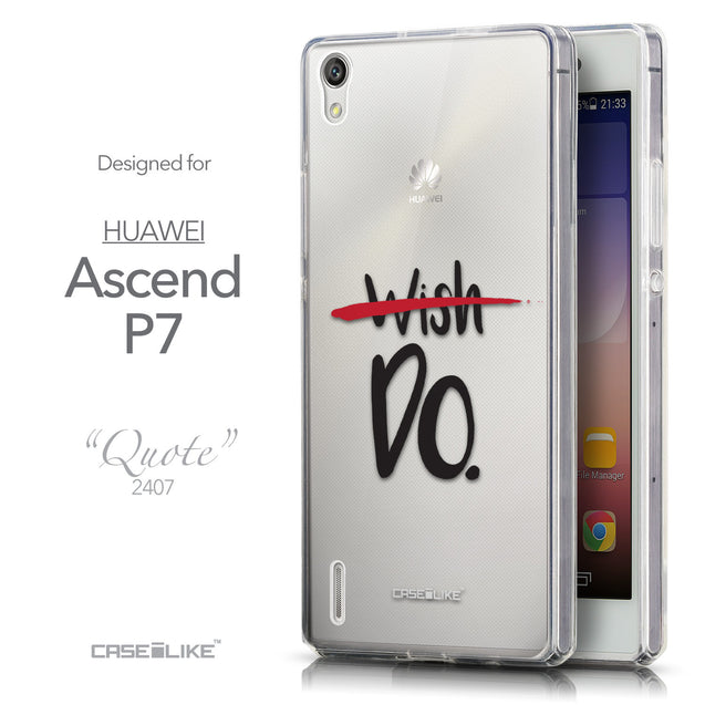 Front & Side View - CASEiLIKE Huawei Ascend P7 back cover Quote 2407