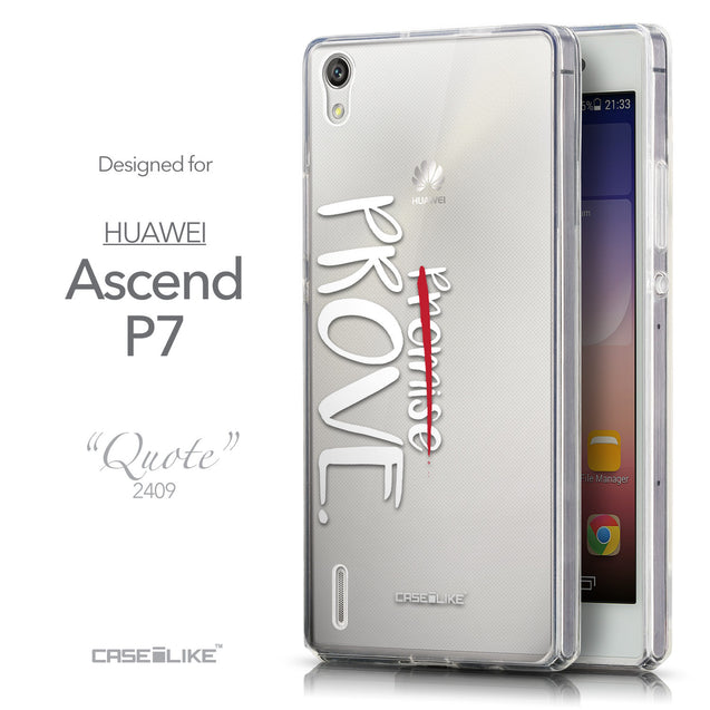 Front & Side View - CASEiLIKE Huawei Ascend P7 back cover Quote 2409