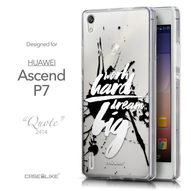 Front & Side View - CASEiLIKE Huawei Ascend P7 back cover Quote 2414
