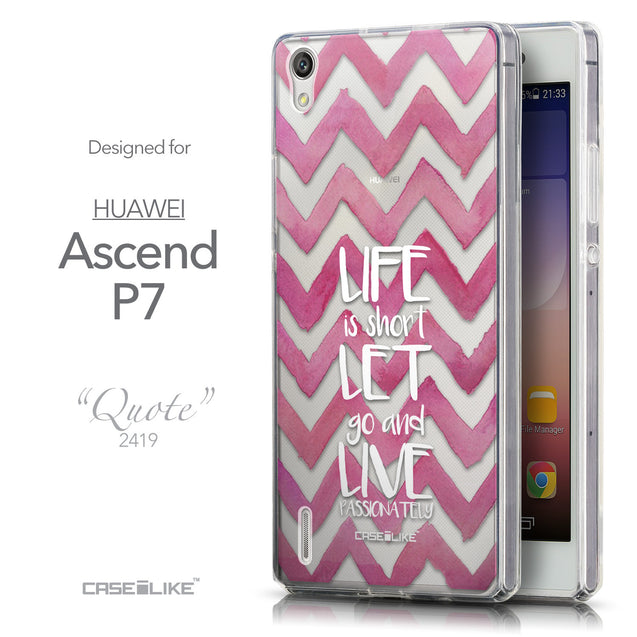 Front & Side View - CASEiLIKE Huawei Ascend P7 back cover Quote 2419