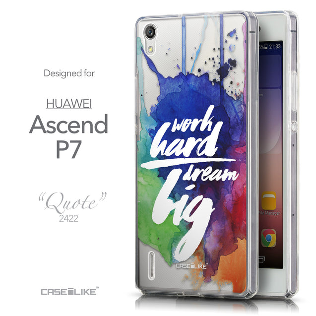 Front & Side View - CASEiLIKE Huawei Ascend P7 back cover Quote 2422