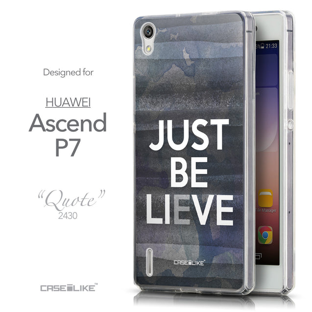 Front & Side View - CASEiLIKE Huawei Ascend P7 back cover Quote 2430