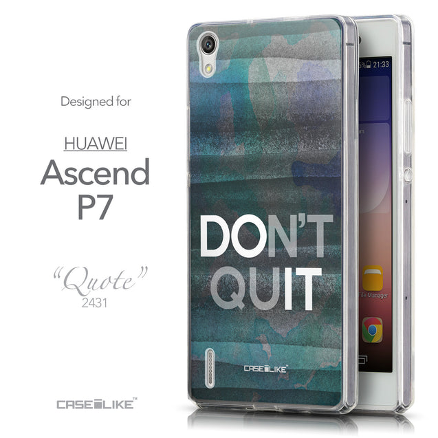 Front & Side View - CASEiLIKE Huawei Ascend P7 back cover Quote 2431