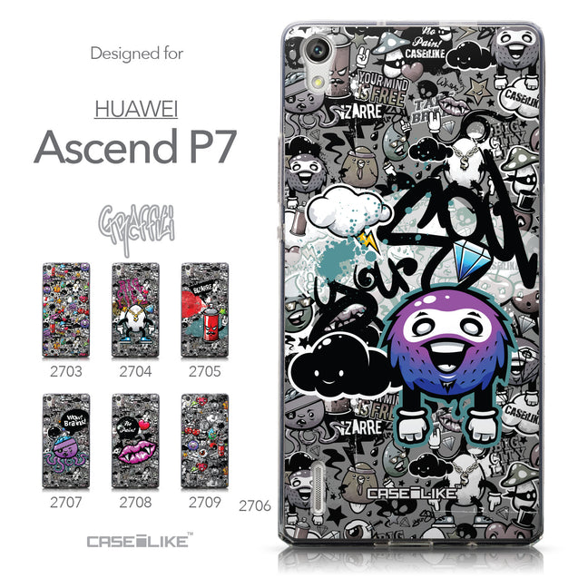 Collection - CASEiLIKE Huawei Ascend P7 back cover Graffiti 2706