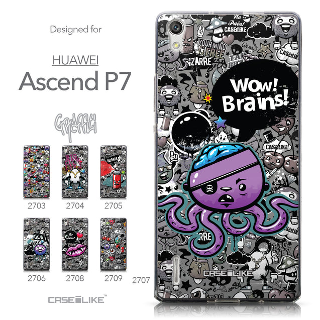 Collection - CASEiLIKE Huawei Ascend P7 back cover Graffiti 2707