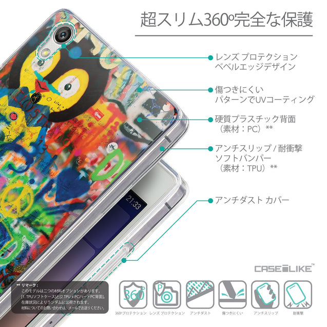 Details in Japanese - CASEiLIKE Huawei Ascend P7 back cover Graffiti 2723