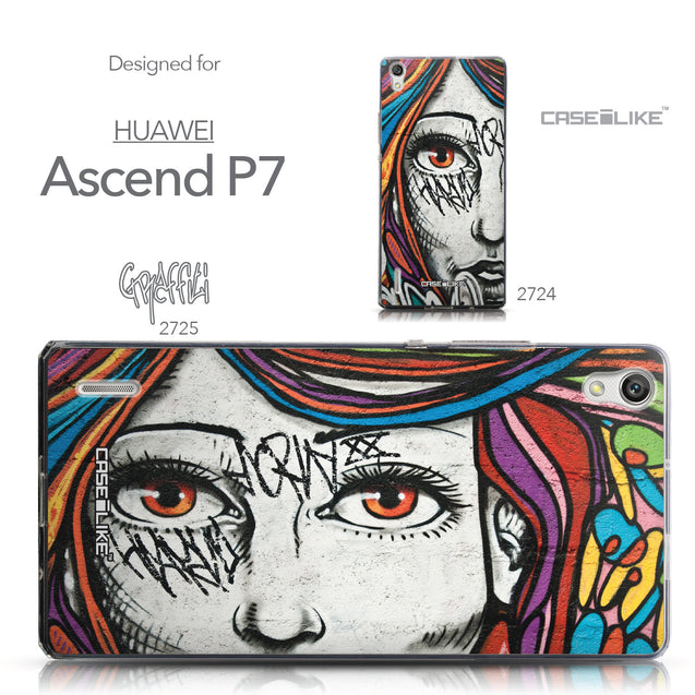 Collection - CASEiLIKE Huawei Ascend P7 back cover Graffiti Girl 2725
