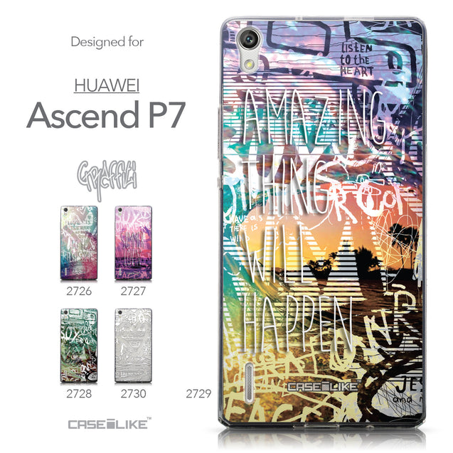 Collection - CASEiLIKE Huawei Ascend P7 back cover Graffiti 2729