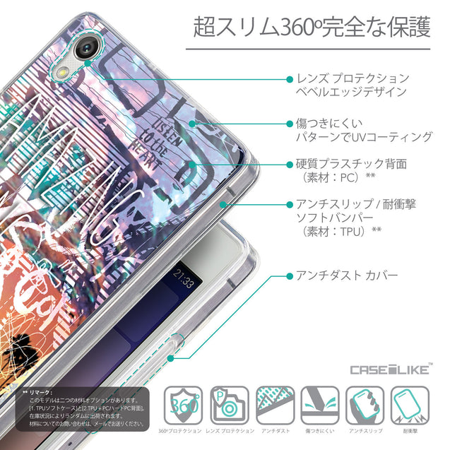 Details in Japanese - CASEiLIKE Huawei Ascend P7 back cover Graffiti 2729