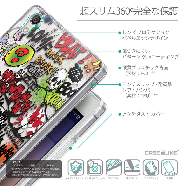 Details in Japanese - CASEiLIKE Huawei Ascend P7 back cover Comic Captions 2914