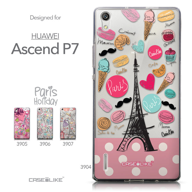 Collection - CASEiLIKE Huawei Ascend P7 back cover Paris Holiday 3904