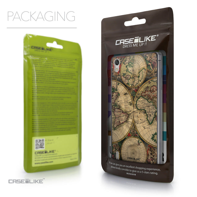 Packaging - CASEiLIKE Huawei Ascend P7 back cover World Map Vintage 4607