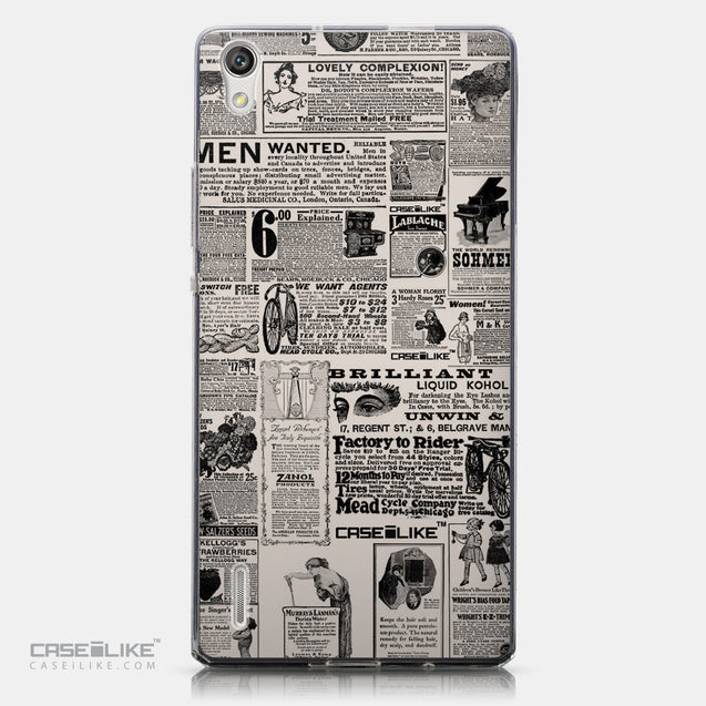 CASEiLIKE Huawei Ascend P7 back cover Vintage Newspaper Advertising 4818