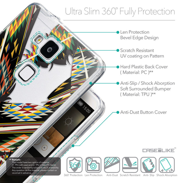 Details in English - CASEiLIKE Huawei Ascend Mate 7 back cover Indian Tribal Theme Pattern 2053