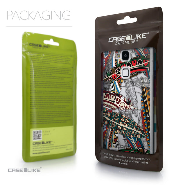 Packaging - CASEiLIKE Huawei Ascend Mate 7 back cover Indian Tribal Theme Pattern 2055