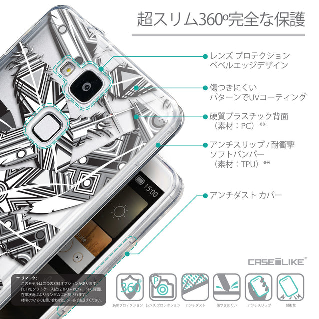 Details in Japanese - CASEiLIKE Huawei Ascend Mate 7 back cover Indian Tribal Theme Pattern 2056