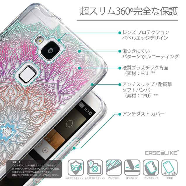 Details in Japanese - CASEiLIKE Huawei Ascend Mate 7 back cover Mandala Art 2090