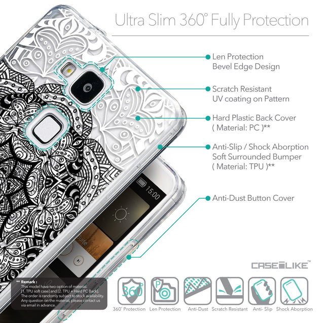 Details in English - CASEiLIKE Huawei Ascend Mate 7 back cover Mandala Art 2097