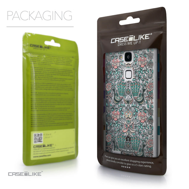 Packaging - CASEiLIKE Huawei Ascend Mate 7 back cover Roses Ornamental Skulls Peacocks 2226