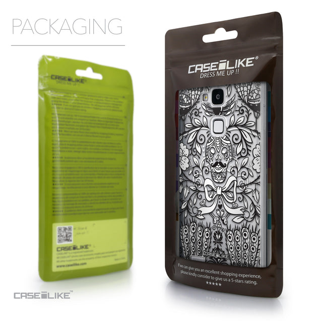 Packaging - CASEiLIKE Huawei Ascend Mate 7 back cover Roses Ornamental Skulls Peacocks 2227