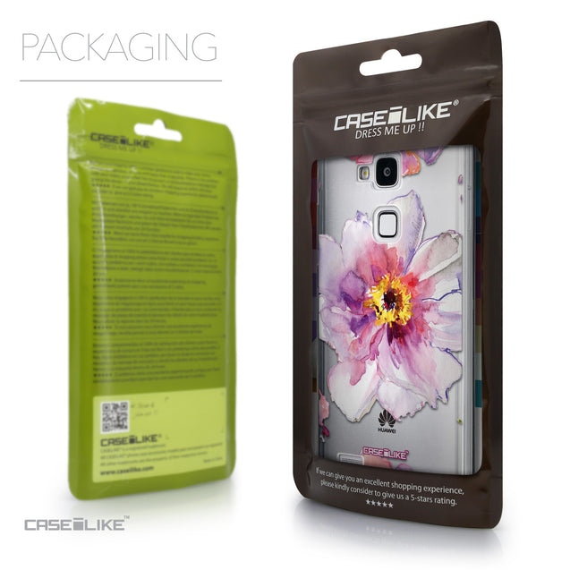 Packaging - CASEiLIKE Huawei Ascend Mate 7 back cover Watercolor Floral 2231