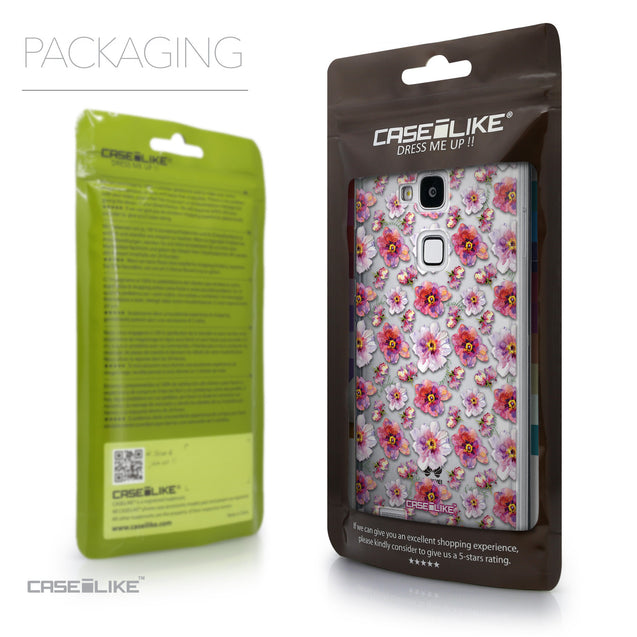 Packaging - CASEiLIKE Huawei Ascend Mate 7 back cover Watercolor Floral 2232