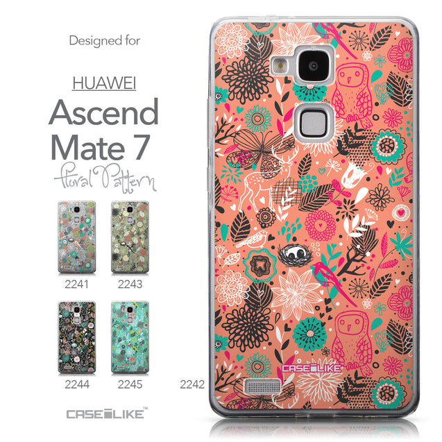 Collection - CASEiLIKE Huawei Ascend Mate 7 back cover Spring Forest Pink 2242