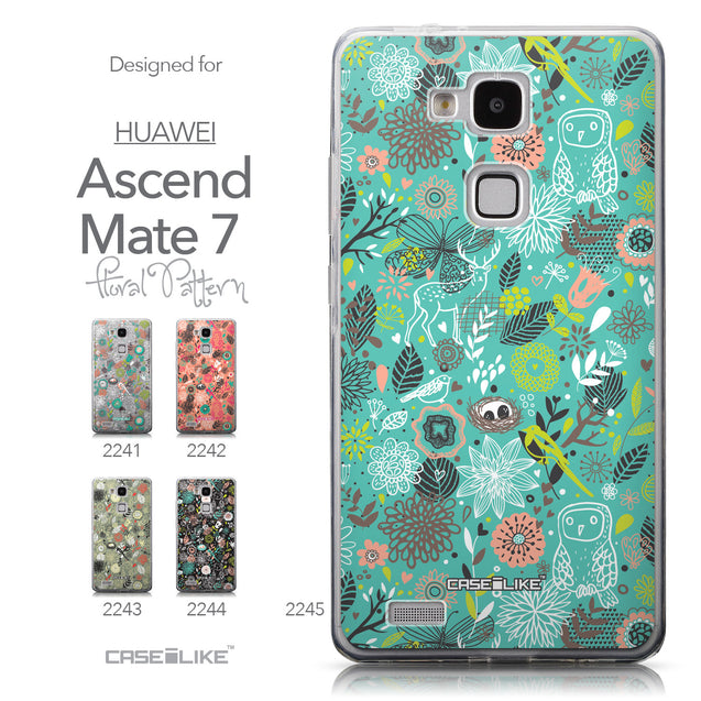 Collection - CASEiLIKE Huawei Ascend Mate 7 back cover Spring Forest Turquoise 2245