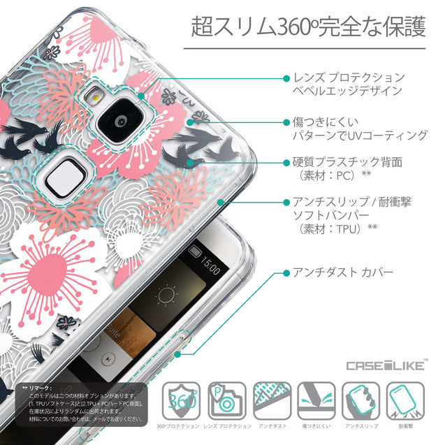 Details in Japanese - CASEiLIKE Huawei Ascend Mate 7 back cover Japanese Floral 2255