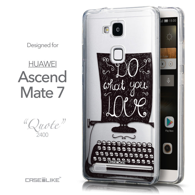 Front & Side View - CASEiLIKE Huawei Ascend Mate 7 back cover Quote 2400