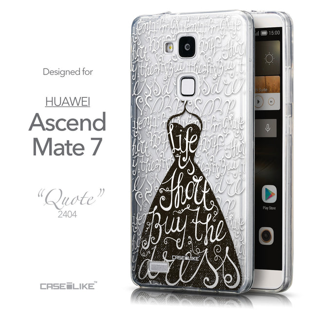 Front & Side View - CASEiLIKE Huawei Ascend Mate 7 back cover Indian Tribal Theme Pattern 2053