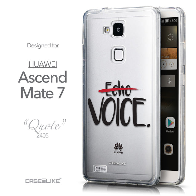 Front & Side View - CASEiLIKE Huawei Ascend Mate 7 back cover Quote 2405