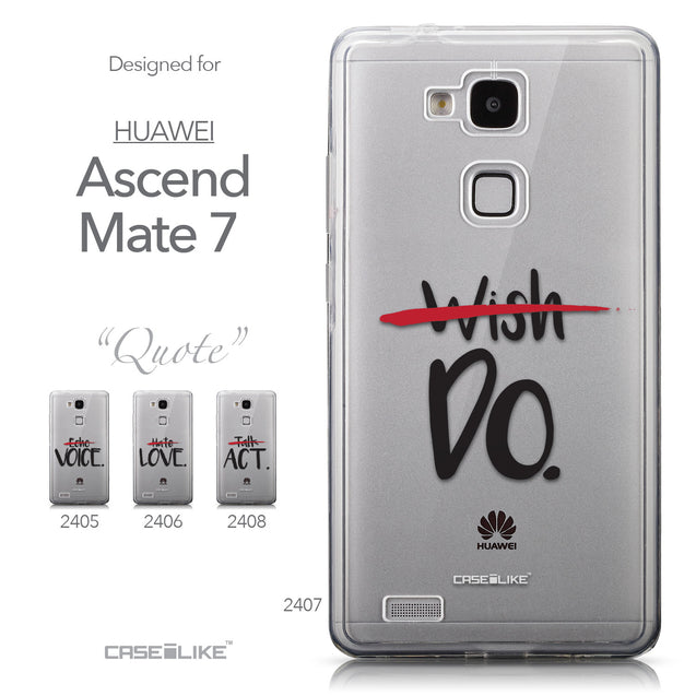 Collection - CASEiLIKE Huawei Ascend Mate 7 back cover Quote 2407