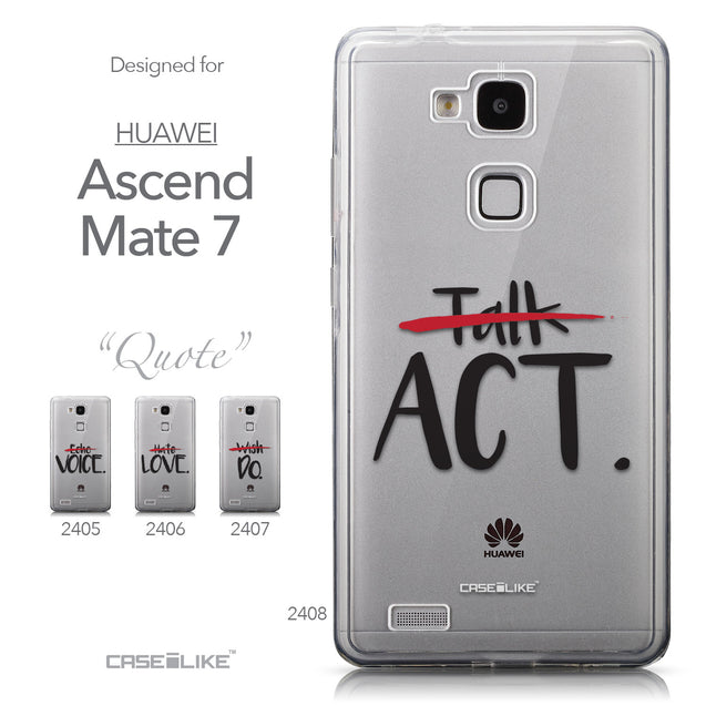 Collection - CASEiLIKE Huawei Ascend Mate 7 back cover Quote 2408