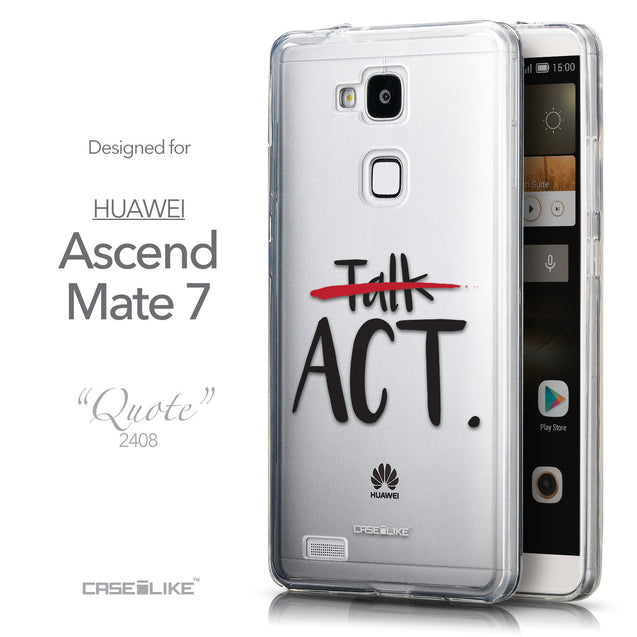 Front & Side View - CASEiLIKE Huawei Ascend Mate 7 back cover Quote 2408