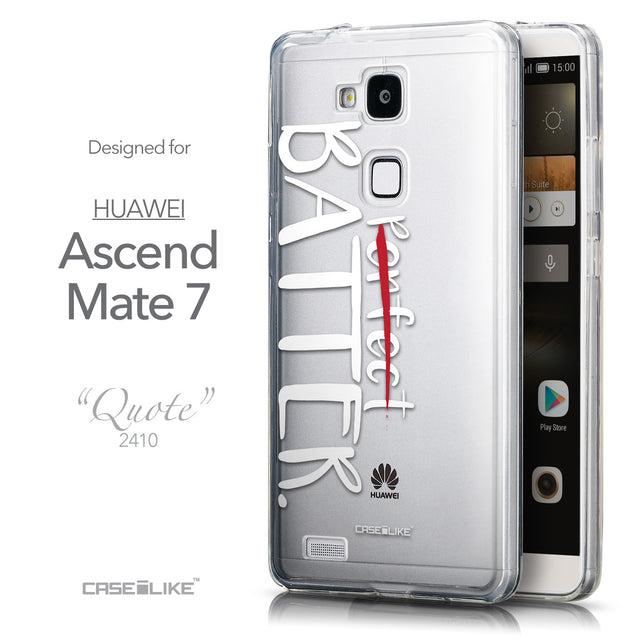 Front & Side View - CASEiLIKE Huawei Ascend Mate 7 back cover Quote 2410