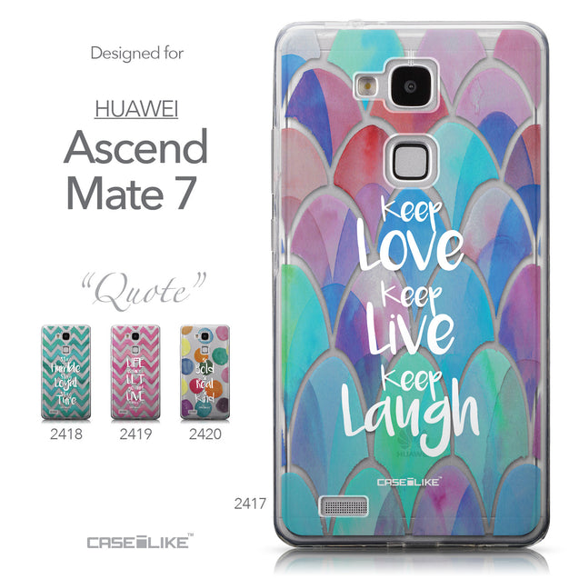 Collection - CASEiLIKE Huawei Ascend Mate 7 back cover Quote 2417