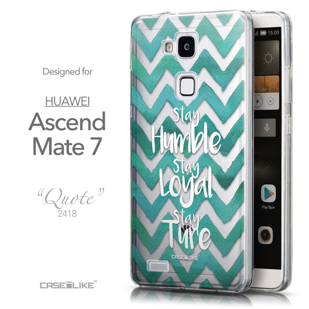 Front & Side View - CASEiLIKE Huawei Ascend Mate 7 back cover Quote 2418