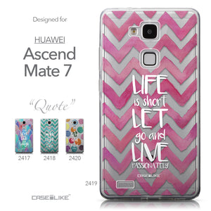 Collection - CASEiLIKE Huawei Ascend Mate 7 back cover Quote 2419
