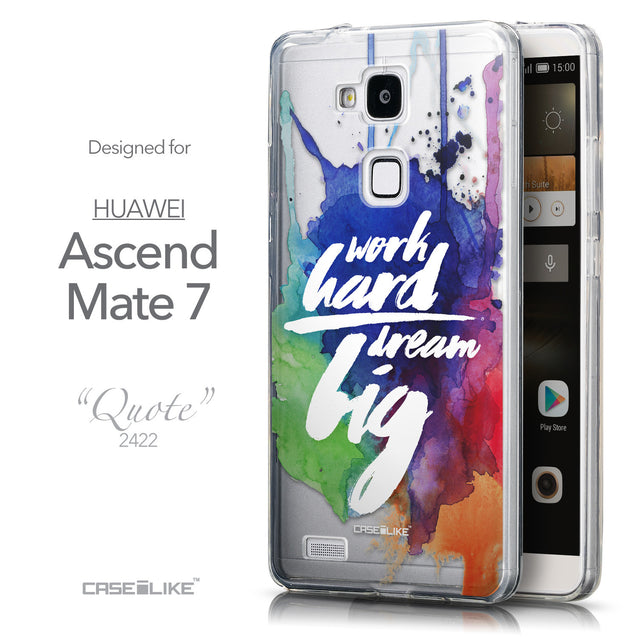 Front & Side View - CASEiLIKE Huawei Ascend Mate 7 back cover Quote 2422