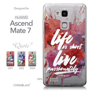 Collection - CASEiLIKE Huawei Ascend Mate 7 back cover Quote 2423