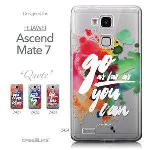 Collection - CASEiLIKE Huawei Ascend Mate 7 back cover Quote 2424