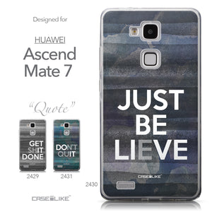 Collection - CASEiLIKE Huawei Ascend Mate 7 back cover Quote 2430