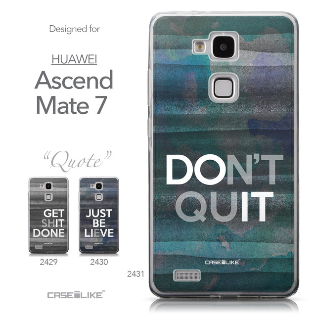 Collection - CASEiLIKE Huawei Ascend Mate 7 back cover Quote 2431