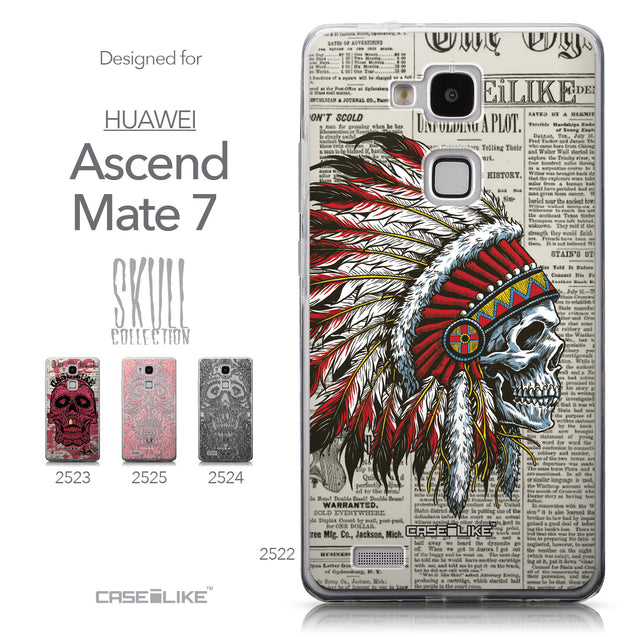 Collection - CASEiLIKE Huawei Ascend Mate 7 back cover Art of Skull 2522