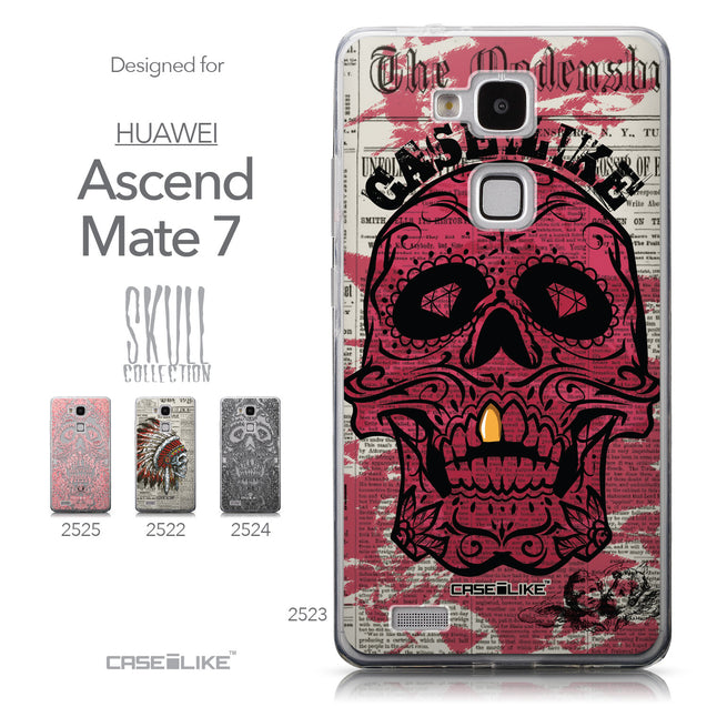 Collection - CASEiLIKE Huawei Ascend Mate 7 back cover Art of Skull 2523